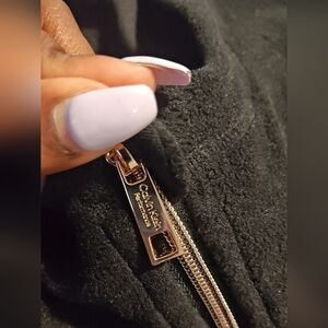 Calvin Klein Black Hooded Fleece Zip Jacket